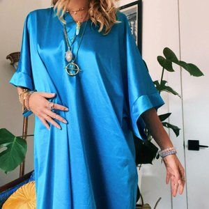 vintage 60s blue avon dress
